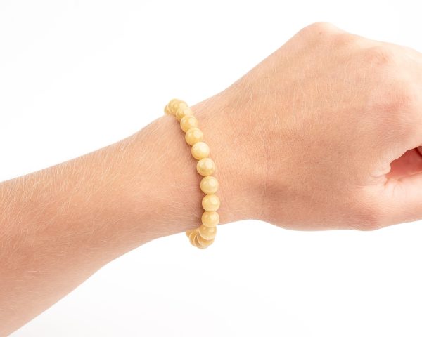 Yellow Beryl Heliodor Natural Gemstone Bracelet 6-9'' Elasticated Michael's UK Jewellery