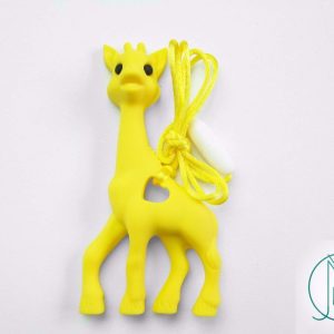 Yellow Giraffe Pendant Teething Necklace Michael's UK Jewellery