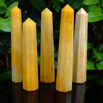 Yellow Jasper Tower Polished Natural Gemstone Crystal Obelisk Michael's UK Jewellery