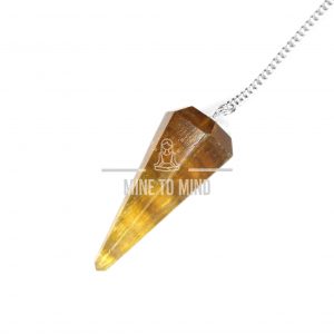 Yellow Multi Fluorite Pendulum Gemstone for Dowsing Scrying Divination Meditation beads mouse mine to mind