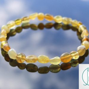 Yellow Opal Natural Gemstone Bracelet Beaded 7-8'' Elasticated Healing Chakra Michael's UK Jewellery