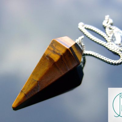 Yellow Tigers Eye Pendulum Natural Gemstone for Dowsing Scrying Divination Meditation Michael's UK Jewellery
