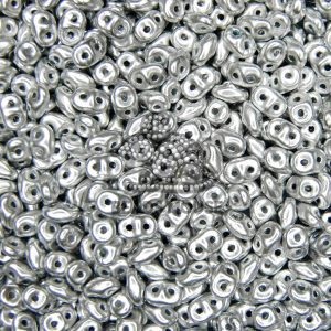 20g MATUBO™ beads SuperDuo Matte Metallic Silver