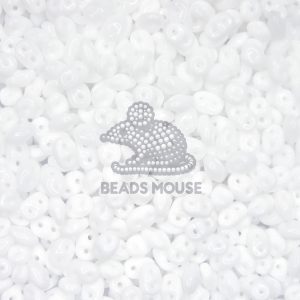 20g MATUBO™ Beads SuperDuo Opaque White beads mouse