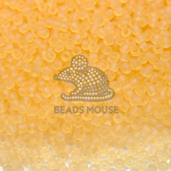 20g TOHO Beads 2F Transparent Frosted Light Topaz 11/0 beads mouse