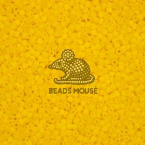 TOHO Seed Beads 42BF Opaque Frosted Sunshine 11/0 beads mouse