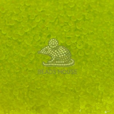 20g TOHO Beads 4F Transparent Lime Green Frosted 11/0 beads mouse