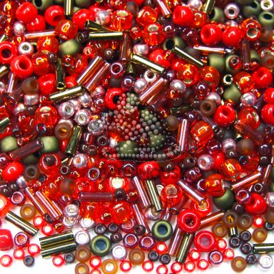 20g Toho Mix 3218 Samurai Red Brown Random Mix