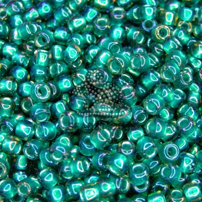 20g 270 Inside Color Crystal Metallic Teal Lined Toho Seed Beads 3/0