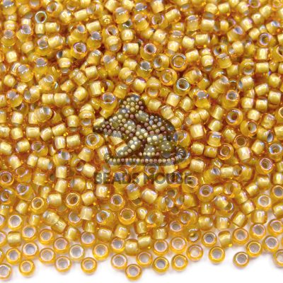 TOHO Seed Beads 389 Inside Color Topaz Gray Lined 8/0 beads mouse