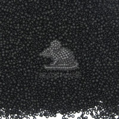 10g 49F Opaque Frosted Jet Toho Seed Beads 15/0