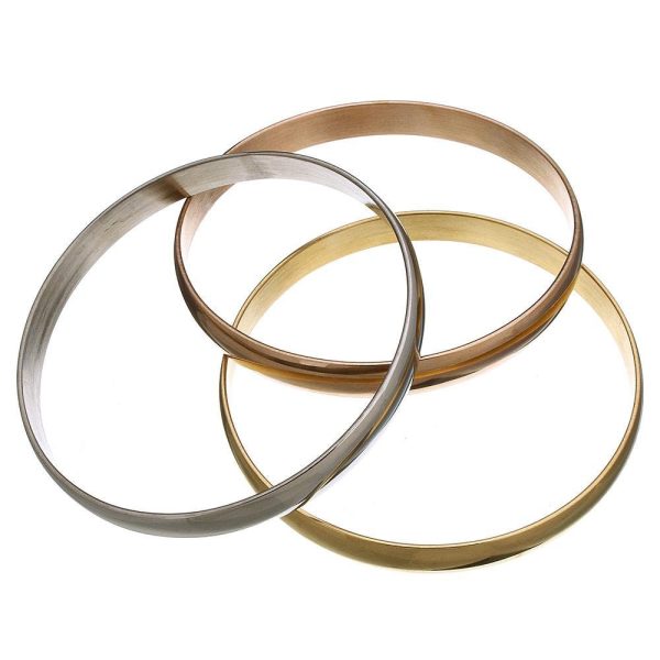Stainless Steel Modern Women Bangle Set 3pcs Bracelet Gold, Rose Gold, Silver - Image 6