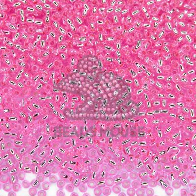 TOHO Seed Beads 38 Silver Lined Pink beadsmouse.co.uk