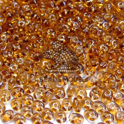 50g MATUBO™ Beads Wholesale SuperDuo Smoky Topaz Transparent beads mouse
