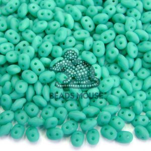 20g MATUBO™ Beads SuperDuo Matte Turquoise Green Opaque M63130 beads mouse