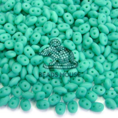 20g MATUBO™ Beads SuperDuo Matte Turquoise Green Opaque M63130 beads mouse