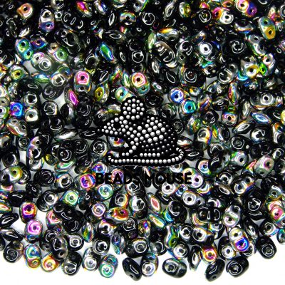 MATUBO™ Beads SuperDuo Jet Vitrail beads mouse