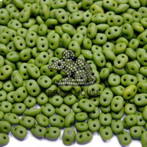 20g MATUBO™ Beads SuperDuo Matte Opaque Olive beads mouse