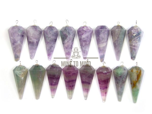Multi Fluorite Pendulum Gemstone for Dowsing Scrying Divination - Image 3