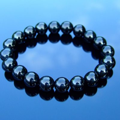 Natural Jet Bracelet 10mm Beads Gemstone Bracelet 6-9'' Chakra Reiki