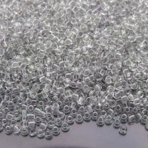 TOHO Seed Beads 2725 Glow In The Dark Gray Crystal Bright Green 11/0 beads mouse