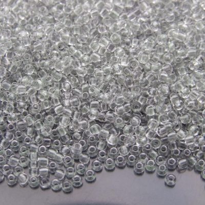 TOHO Seed Beads 2725 Glow In The Dark Gray Crystal Bright Green 11/0 beadsmouse.co.uk
