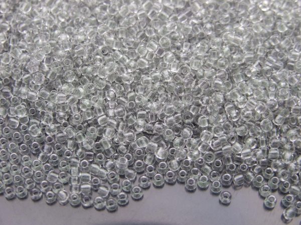 TOHO Seed Beads 2725 Glow In The Dark Gray Crystal Bright Green 11/0 beadsmouse.co.uk