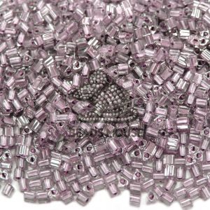 Toho triangle seed beads 353 Inside Color Crystal Lavender Lined 11/0 beads mouse