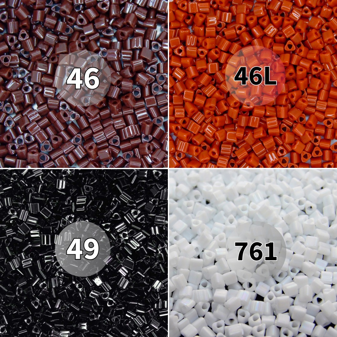 TOHO Triangle Beads 11/0 Opaque Neutral Colours 4 Variants