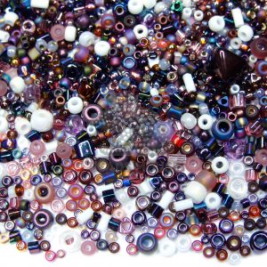 TM02 White Purple Brown beads mouse
