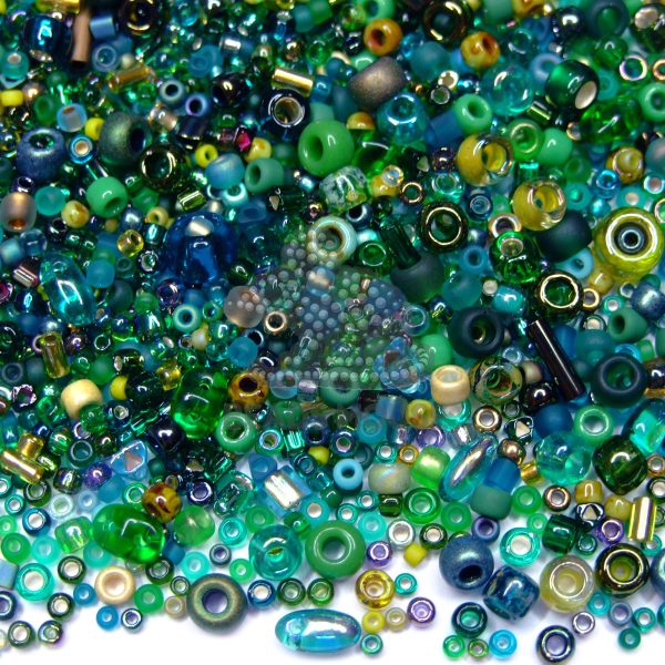 20g TOHO MIYUKI Beads Mix TM04 Dark Green Teal Random Mix beads mouse