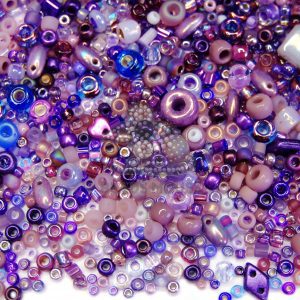 20g TOHO MIYUKI Beads Mix TM12 Purple Lavender Random Mix beads mouse