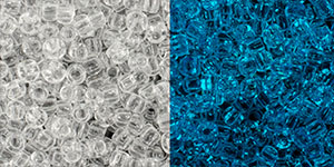 TOHO Seed Beads 2701 Glow In The Dark Crystal Glow Blue beadsmouse.co.uk