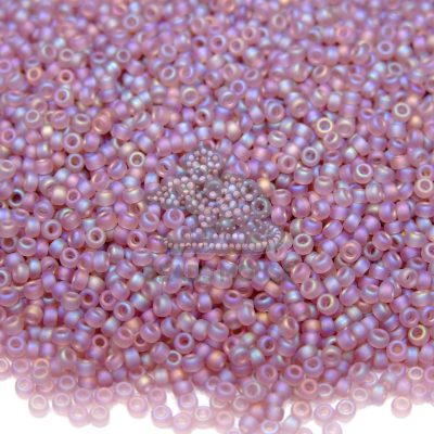 MIYUKI Seed Beads 9142FR Matte Transparent Smoky Amethyst AB beadsmouse.co.uk