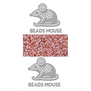 TOHO Seed Beads 784 Inside Color Rainbow Crystal Sandstone Lined beads mouse