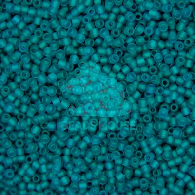 TOHO Seed Beads 7BDF Transparent Teal Frosted beadsmouse.co.uk
