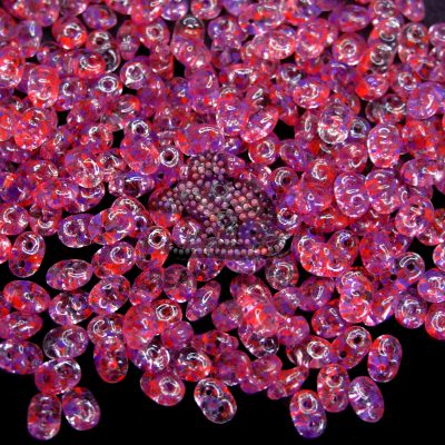MATUBO™ Beads SuperDuo Confetti Splash Violet Red 24407CR beads mouse