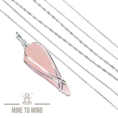 Rose Quartz pendulum 925 Sterling Silver mine to mind