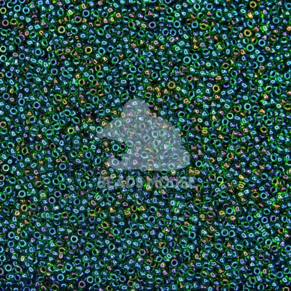 TOHO Seed Beads 397 Inside Color AB Green Purple Lined beadsmouse.co.uk