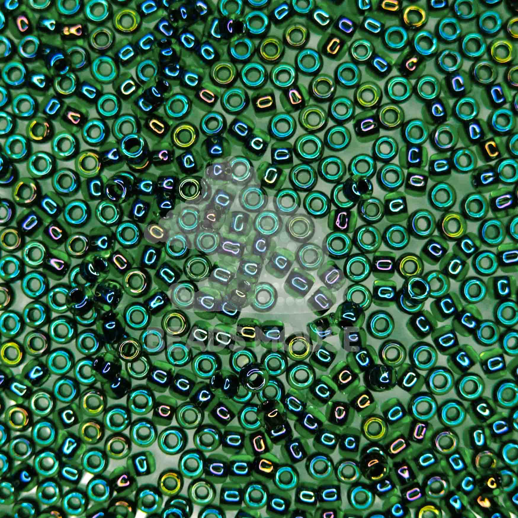 TOHO Seed Beads 397 Inside Color AB Green Purple Lined beadsmouse.co.uk