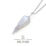 Opalite Manmade Pendulum Necklace Dowsing Divination Wicca mine to mind beadsmouse.co.uk
