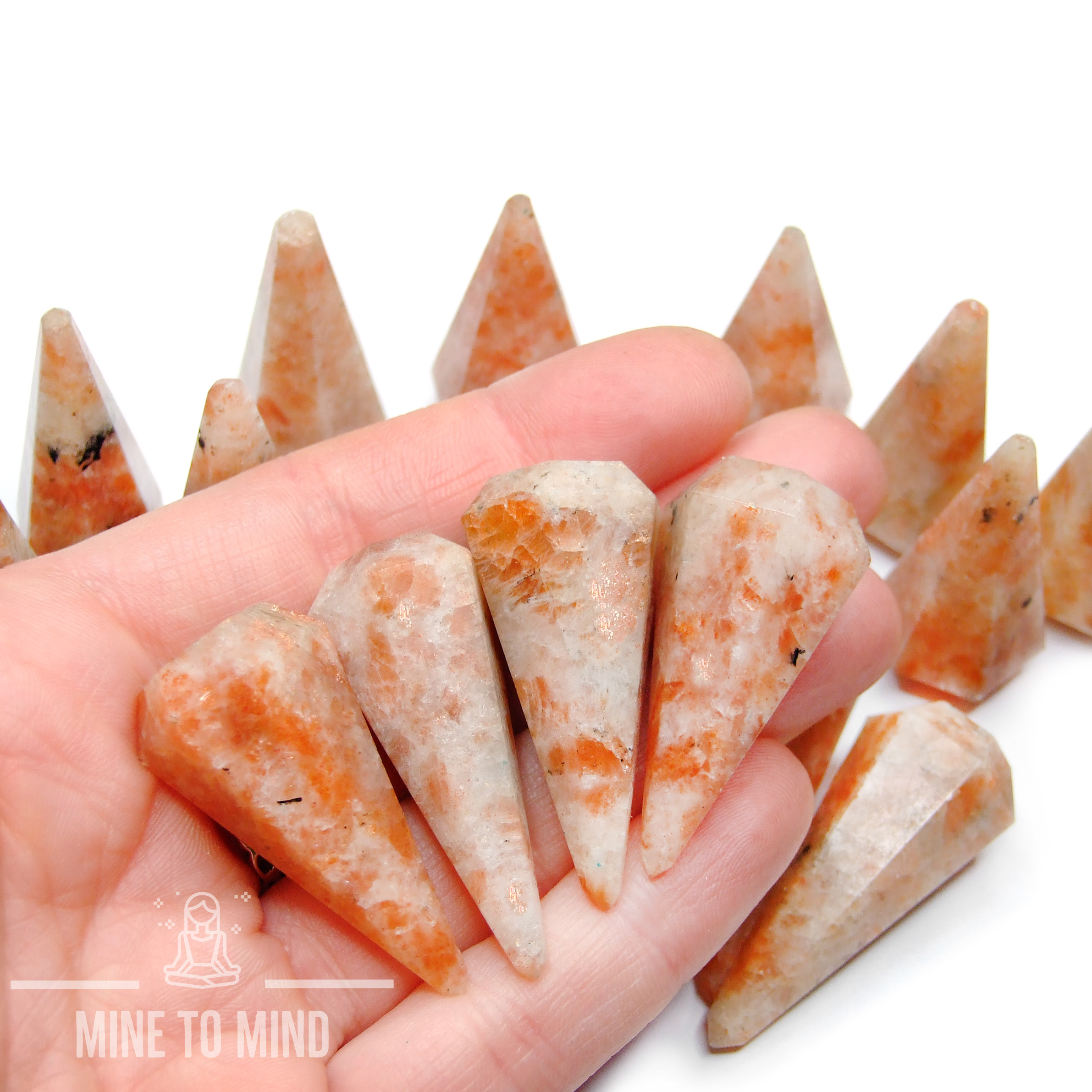 Sunstone Gemstone Pendulum beadsmouse.co.uk mine to mind