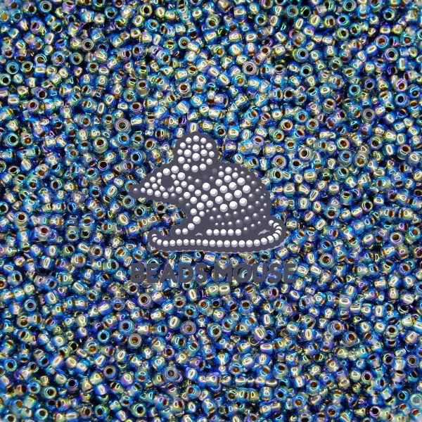 TOHO Seed Beads 997 Gold Lined Rainbow Light Sapphire beadsmouse.co.uk