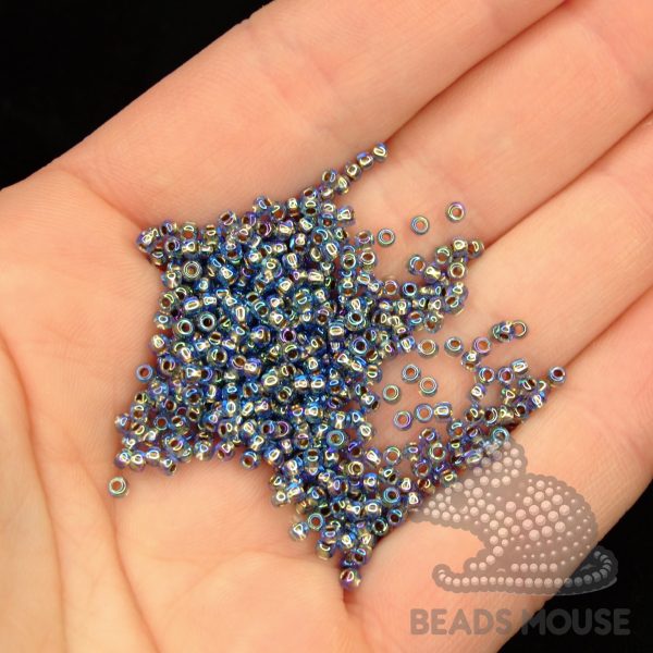 TOHO Seed Beads 997 Gold Lined Rainbow Light Sapphire 11/0 - Image 3