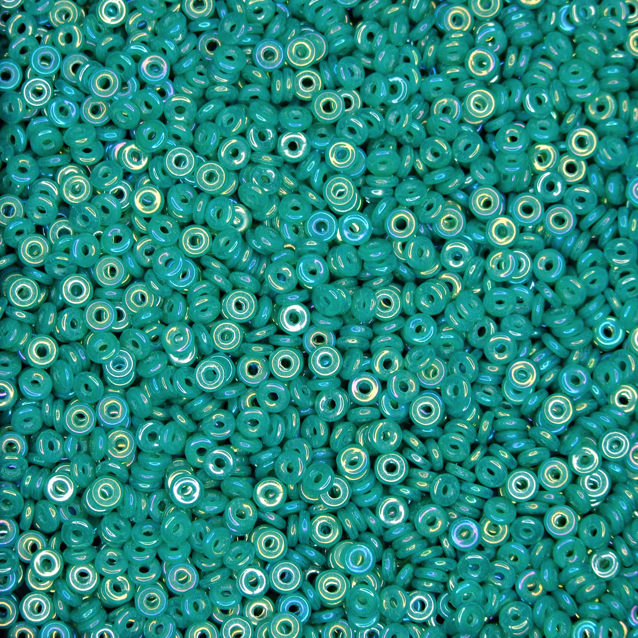 5g O Beads O-Ring 3.8x1mm Luster IRIS Alabaster Malachite Green beadsmouse.co.uk