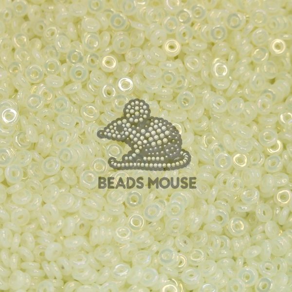 5g O Beads O-Ring 3.8x1mm Luster IRIS Milky Jonquil beadsmouse.co.uk