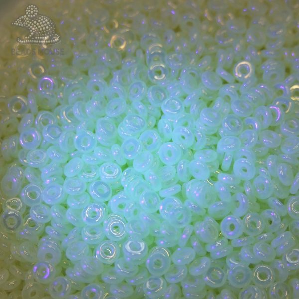 5g O Beads O-Ring 3.8x1mm Luster IRIS Milky Jonquil beadsmouse.co.uk