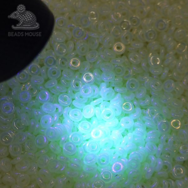 5g O Beads O-Ring 3.8x1mm Luster IRIS Milky Jonquil beadsmouse.co.uk