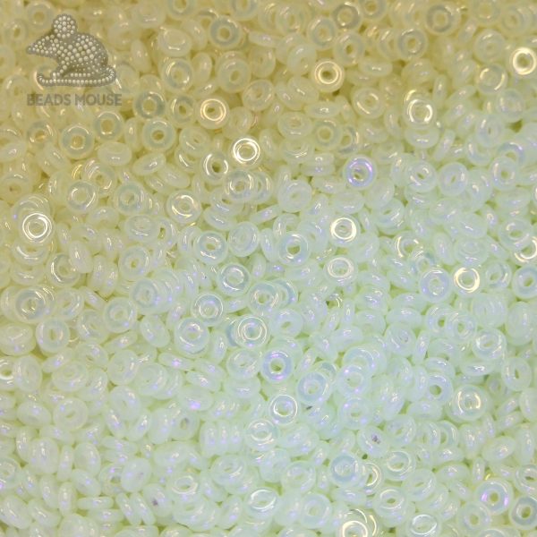 5g O Beads O-Ring 3.8x1mm Luster IRIS Milky Jonquil beadsmouse.co.uk