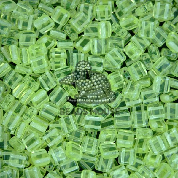 CzechMates Tile Beads 80130 Jonquil beadsmouse.co.uk